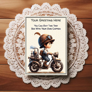 Whimsical Everyday Sentiment Steampunk Art Postcard