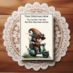 Whimsical Everyday Sentiment Steampunk Art   Postcard