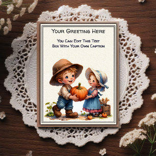 Whimsical Everyday Sentiment Storybook Art   Postcard