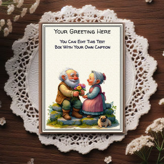 Whimsical Everyday Sentiment Storybook Art Postcard