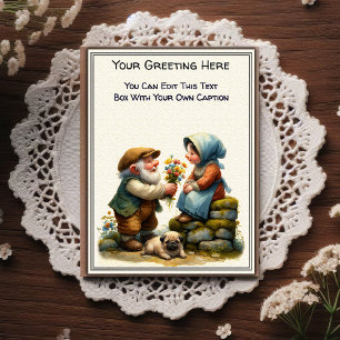 Whimsical Everyday Sentiment Storybook Art   Postcard
