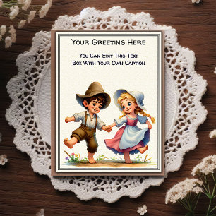 Whimsical Everyday Sentiment Storybook Art Postcard