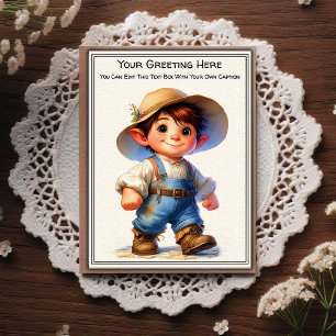 Whimsical Everyday Sentiment Storybook Art Postcard