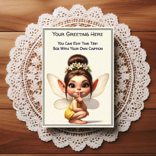 Whimsical Everyday Sentiment Storybook Fairy Postcard