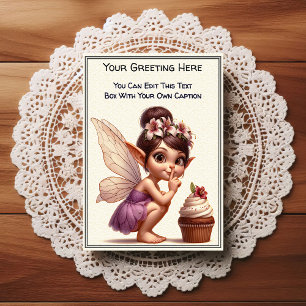 Whimsical Everyday Sentiment Storybook Fairy Postcard