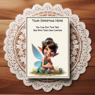 Whimsical Everyday Sentiment Storybook Fairy Postcard