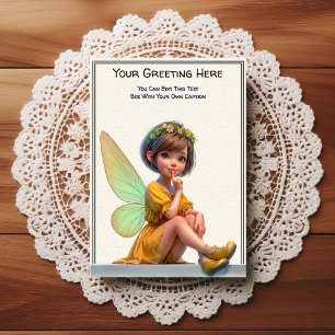 Whimsical Everyday Sentiment Storybook Fairy Postcard