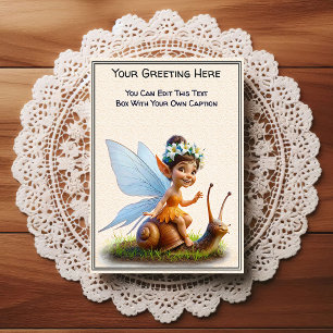 Whimsical Everyday Sentiment Storybook Fairy Postcard