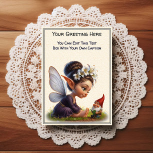 Whimsical Everyday Sentiment Storybook Fairy Postcard