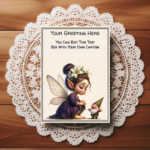 Whimsical Everyday Sentiment Storybook Fairy Postcard