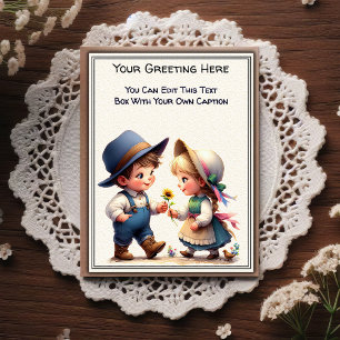 Whimsical Everyday Sentiment Vintage Art Postcard