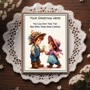 Whimsical Everyday Sentiment Vintage Art Postcard