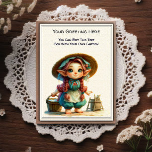 Whimsical Everyday Sentiment Vintage Art Postcard