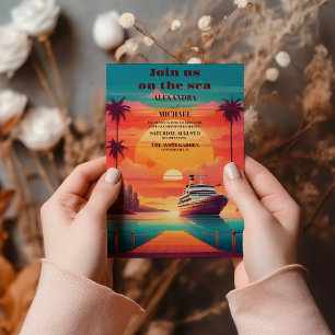 Whimsical exotic Jamaican wedding Invitation