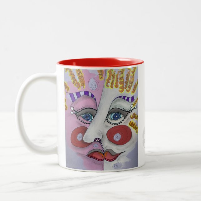 Whimsical Face Mug (Left)