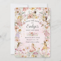 Whimsical Fairies Baby Shower Flower Garden Meadow