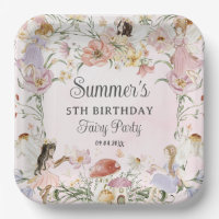 Whimsical Fairies Birthday Flower Garden Meadow