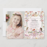 Whimsical Fairies Birthday Flower Garden Picture