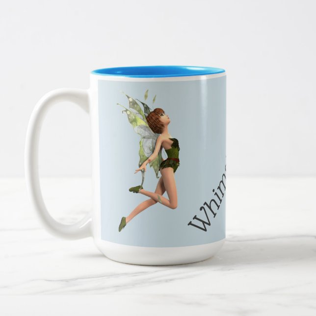 Whimsical fairies brew Two-Tone coffee mug (Left)