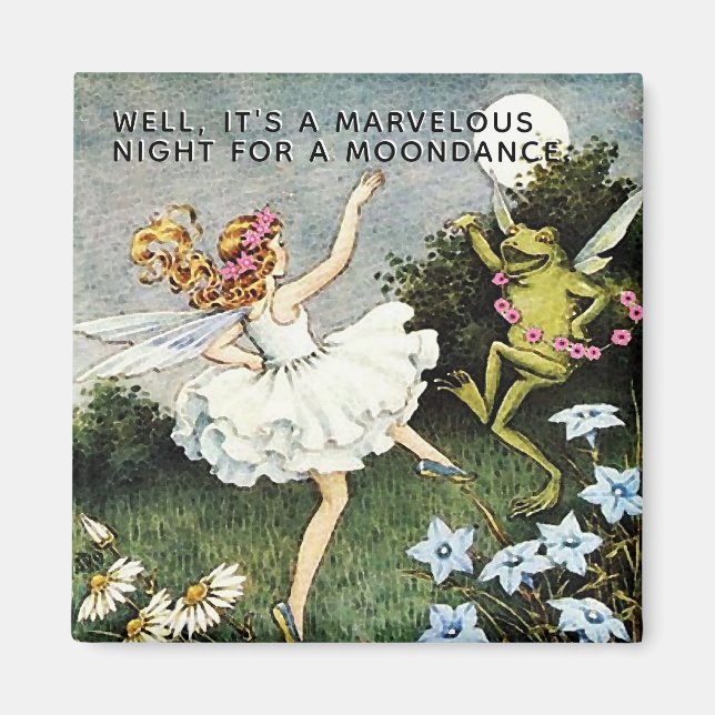 Whimsical Fairy and Frog Dancers Magnet (Front)