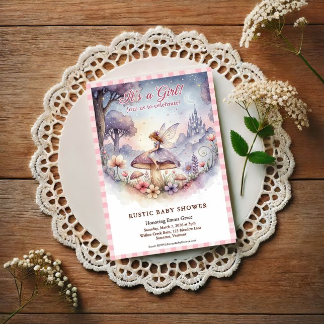 Whimsical Fairy Baby Shower Invitation (Creator Uploaded)
