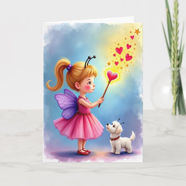 Whimsical Fairy Birthday Card (Front)