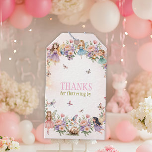 Whimsical fairy garden 1st birthday  gift tags