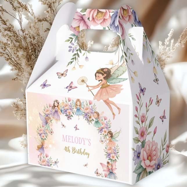 Whimsical fairy garden 4th birthday favour box (Creator Uploaded)