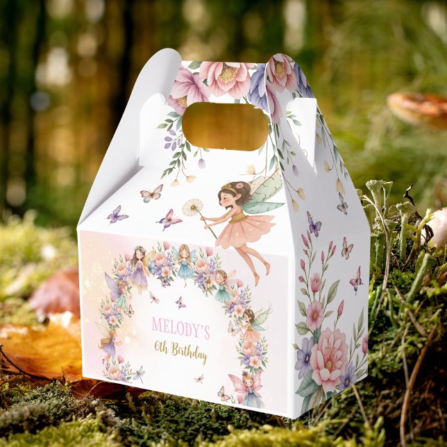 Whimsical fairy garden 5th birthday favour box (Creator Uploaded)
