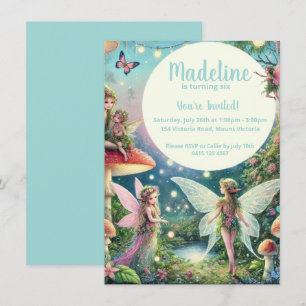 Whimsical Fairy Garden Enchanted Birthday  Invitation