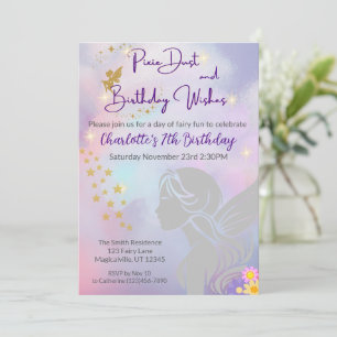Whimsical Fairy Girl Birthday Invitation