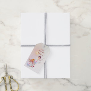 Whimsical Fairy Magical 4th Birthday gift tags 