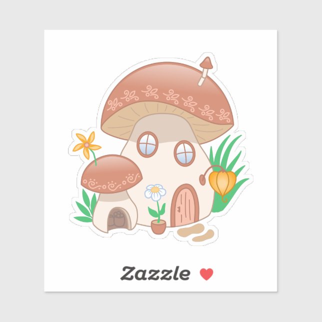 Whimsical Fairy Mushroom House (Sheet)