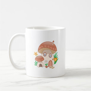 Whimsical Fairy Mushroom House Coffee Mug