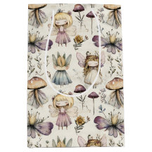 Whimsical Fairy & Mushroom Magical Flower Garden 