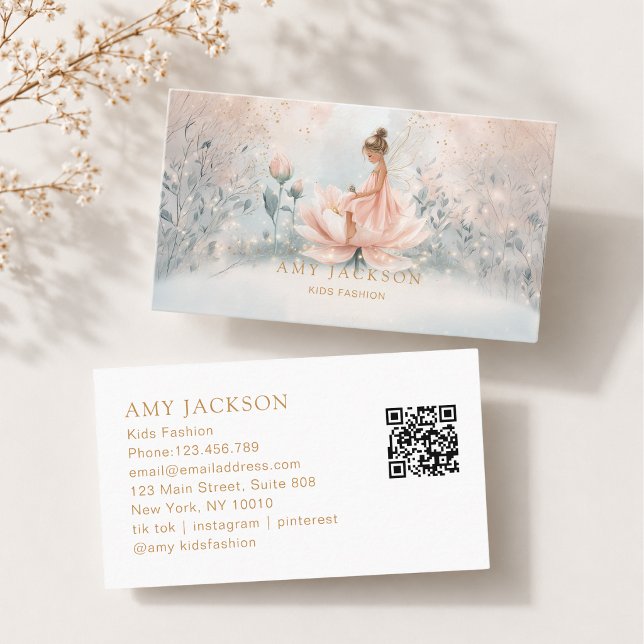 Whimsical Fairy QR Code Business Card (Whimsical Fairy QR Code Business Card)