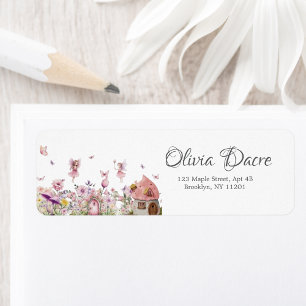 Whimsical Fairy Return Address Label Baby Shower