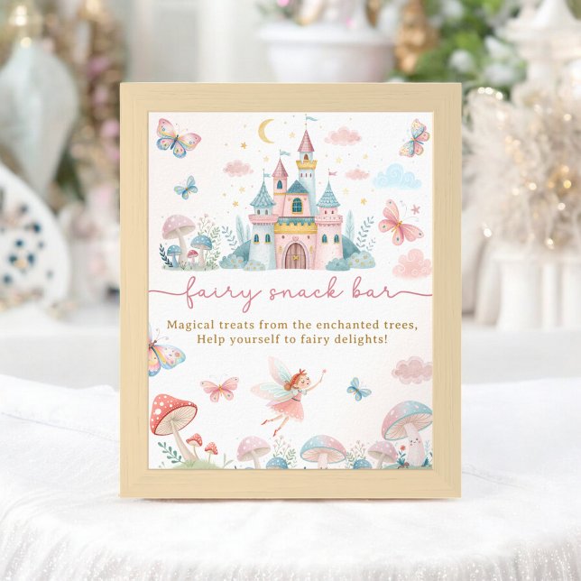 Whimsical Fairy Snack Bar Sign 1st Birthday Party (Whimsical Fairy Snack Bar Sign 1st Birthday Party)
