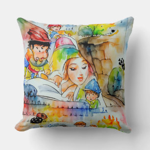 Whimsical Fairy Tale Illustration Cushion