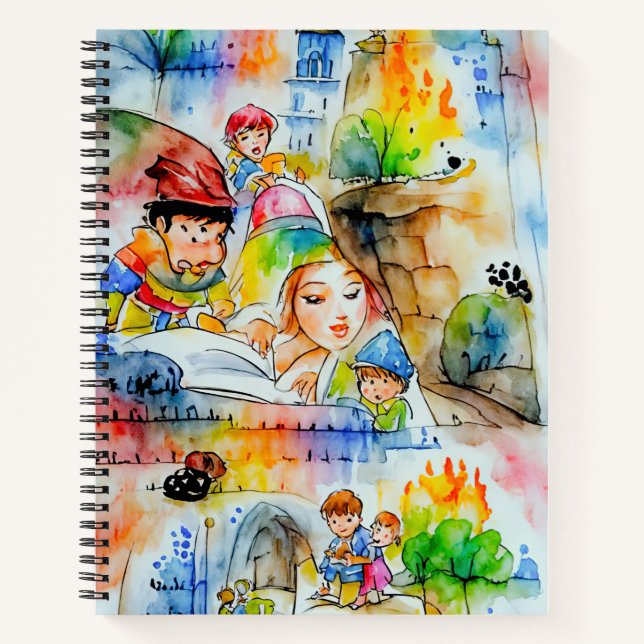 Whimsical Fairy Tale Illustration Notebook (Front)