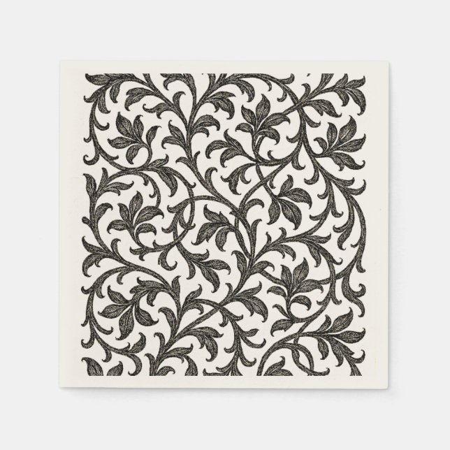 Whimsical Fairy Tale Leafy Vine Napkin (Front)