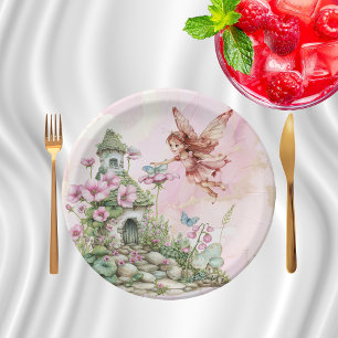 Whimsical Fairy-Themed Paper Plate