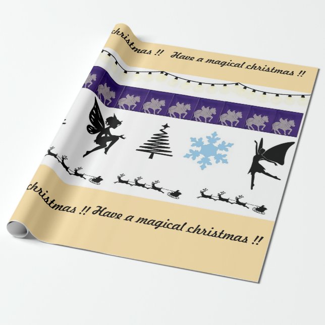 Whimsical , fairy wrapping paper (Unrolled)