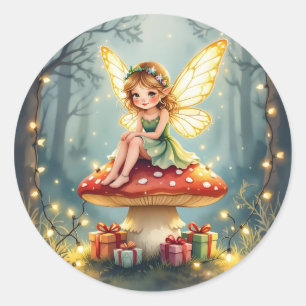 Whimsical Fairytale Christmas  Classic Round Sticker