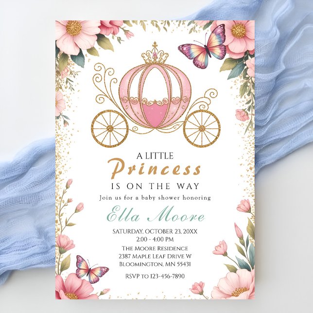 Whimsical Fairytale Princess Baby Shower Invitation (Creator Uploaded)