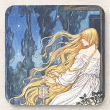 Whimsical Fairytale Vintage Rapunzel Art Nouveau