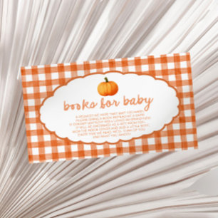 Whimsical Fall Pumpkin Baby Shower Books For Baby Enclosure Card