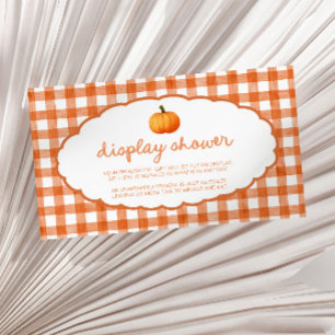 Whimsical Fall Pumpkin Baby Shower Display Shower Enclosure Card