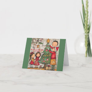 Whimsical Family Christmas Card