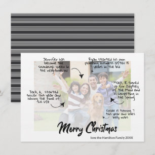 Whimsical Family Photo Merry Christmas Card